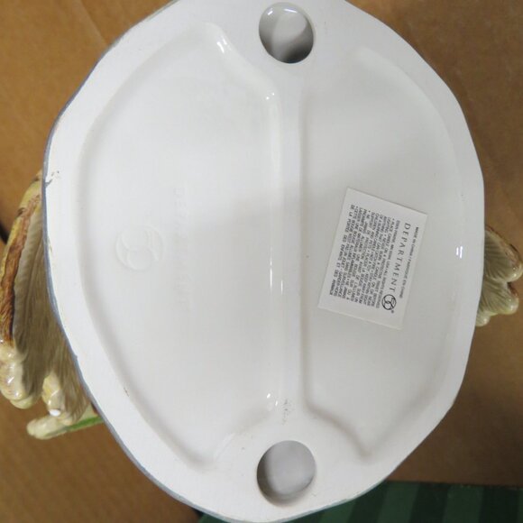 Dept 56 Turkey Large Centerpiece Hurricane Pillar Candle Holder Thanksgiving IOB - Picture 9 of 12